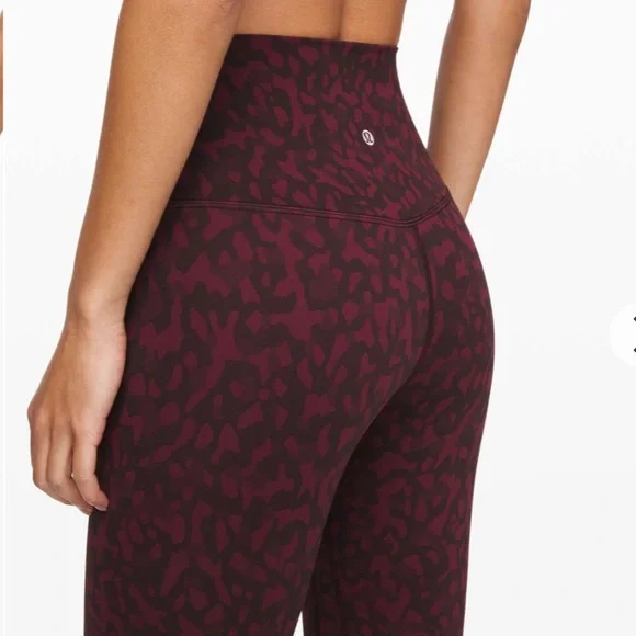 Lululemon Align Pant II 25" Formation Camo Dark Adobe Multi, size 4.